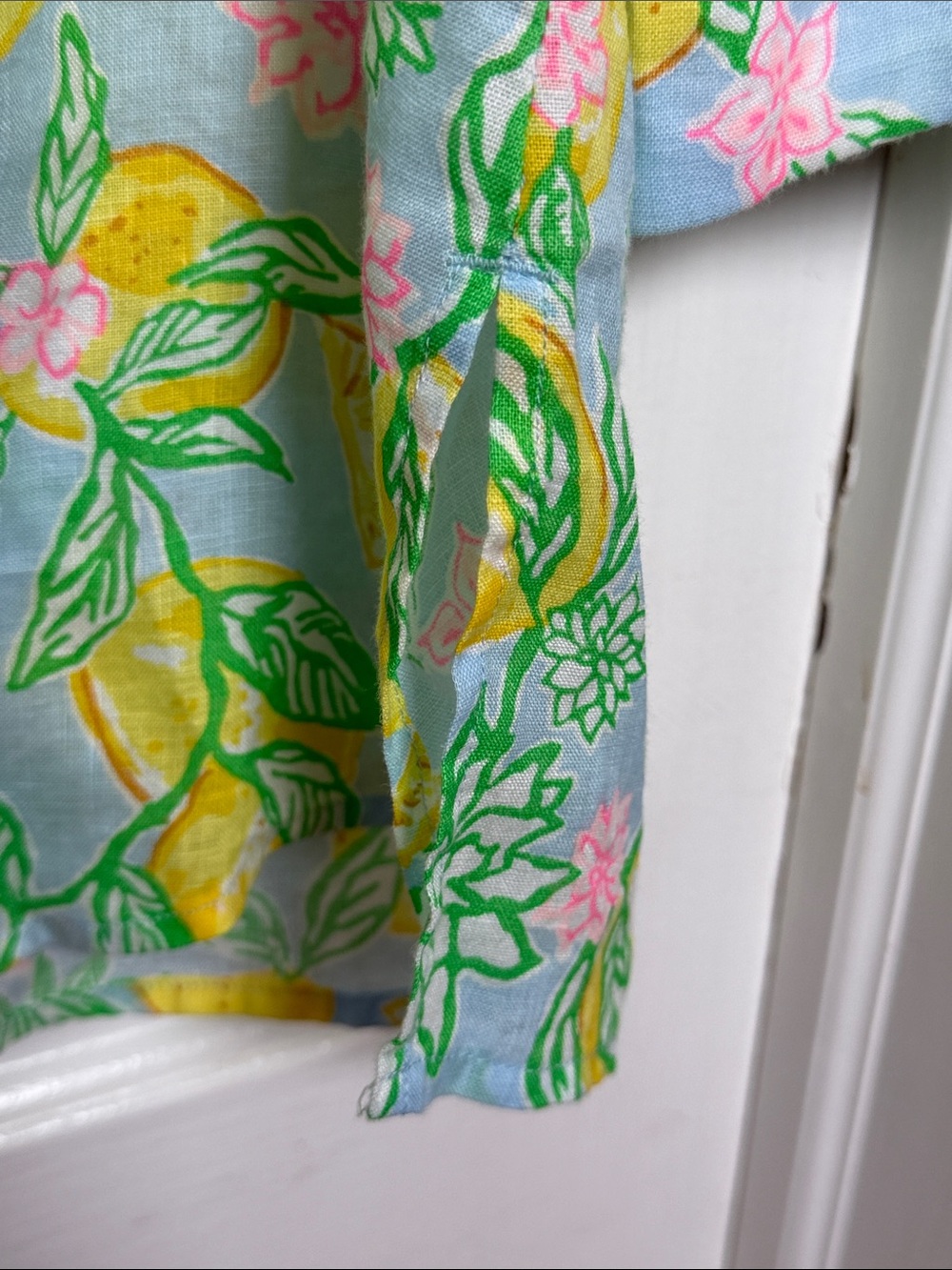 NWOT Women’s Lilly Pulitzer Riverlyn Pieced Print 100% Linen Tunic Size M - Picture 7 of 9